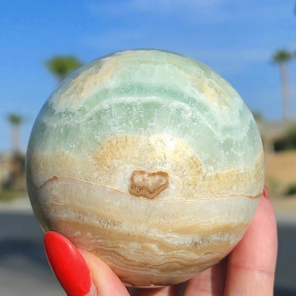 Vibrant Large Caribbean Calcite Sphere